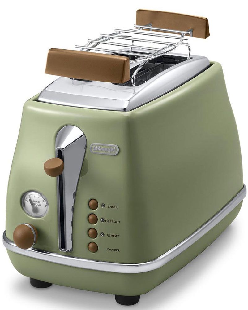 Тостер Delonghi Icona Vintage CTOV 2103.GR, 2 тоста, 900 Вт, Другие цвета photo 1