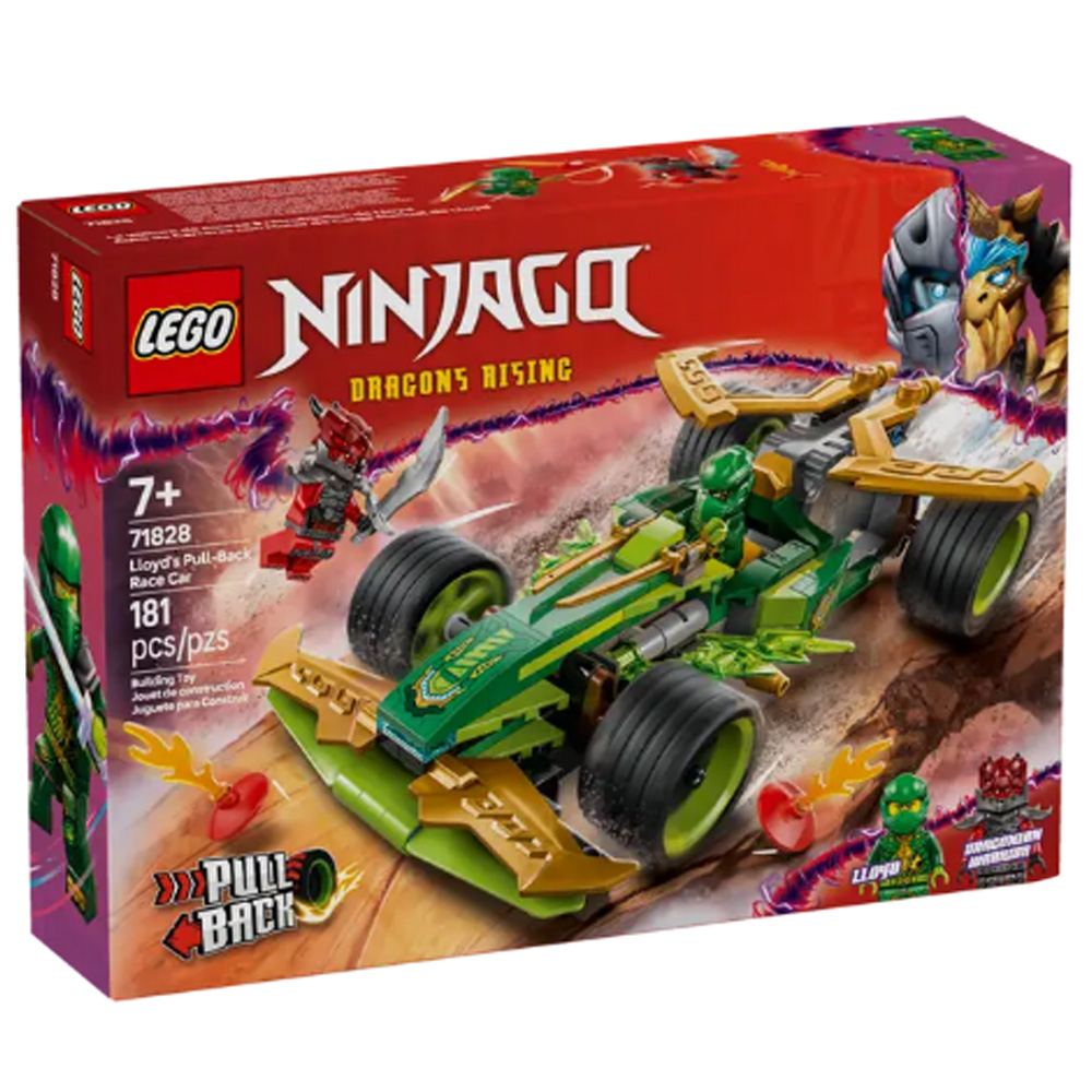 Constructor Lego Ninjago Lloyd's Pull-Back Race Car 71828 de la 7+ ani photo 1