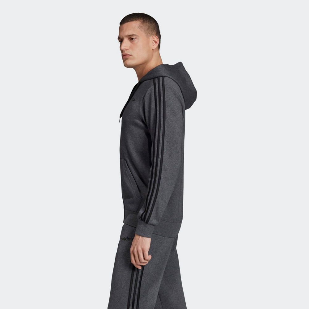 Hanorac pt bărbați Adidas E 3S FZ FL S Gri photo 3