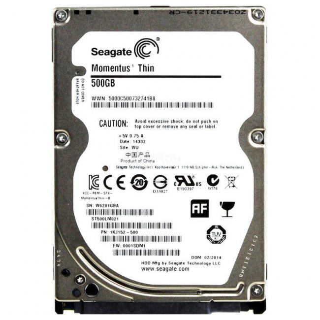 2.5" HDD 500GB Seagate ST500LM021, Laptop Thin™, 7200rpm, 32MB, 7mm, SATAIII, NP photo 1