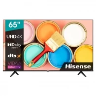 65" LED TV Hisense 65A6BG, Black (3840x2160 UHD, MR 120Hz, SMART TV (VIDAA OS), 3 x HDMI2.0, 2 x USB, Wi-Fi (2.4GHz+5GHz), DVB-T/T2/C/S2, Speakers 2 x 10W Dolby Audio, VESA 200x300, 16.7 Kg) 