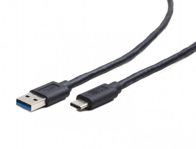 Cable USB3.0/Type-C - 1m - Cablexpert CCP-USB3-AMCM-1M, 1m, USB3.0 (male) to Type-C (male), Black photo 1