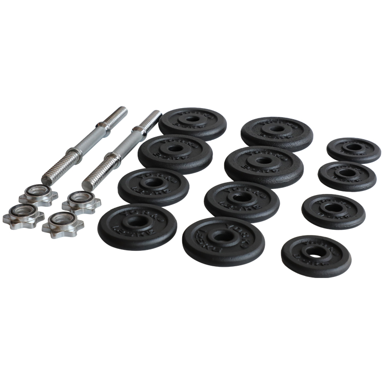 Гантель наборная 20 кг YORK Black Cast Iron Dumbbell Spinlock in PVC case photo 3