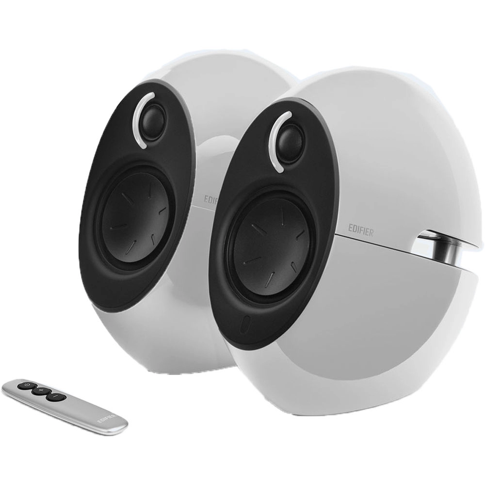 Edifier E25HD White, 2.0/ 74W (2x37W) RMS, Audio in: Bluetooth 4.0, auxiliary, optical, remote control, satl.(3"+3/4") photo 1