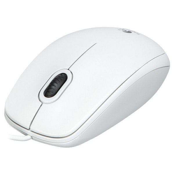 Logitech B100 Optical Mouse, White, USB, OEM photo 2