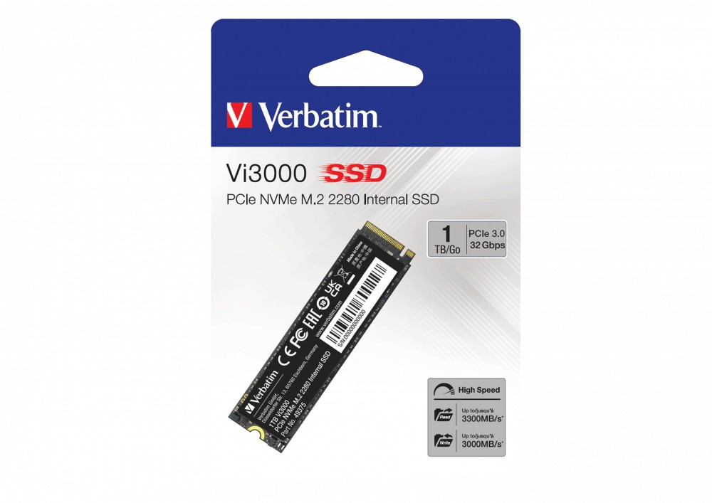 M.2 NVMe SSD Verbatim Vi3000 / 1TB photo 1 M.2 NVMe SSD Verbatim Vi3000 / 1TB photo 1