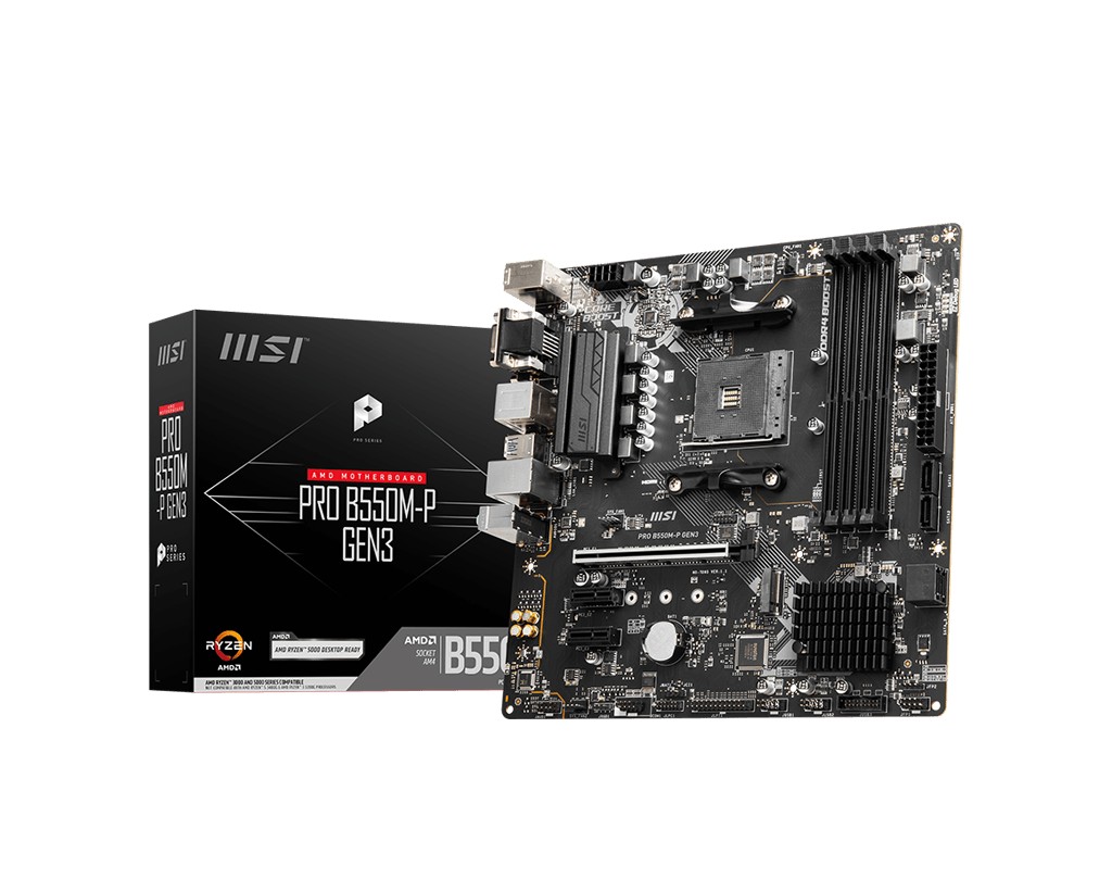 Placa de baza MSI PRO B550M-P GEN3 / Socket AM4 / AMD B550 / mATX photo 1