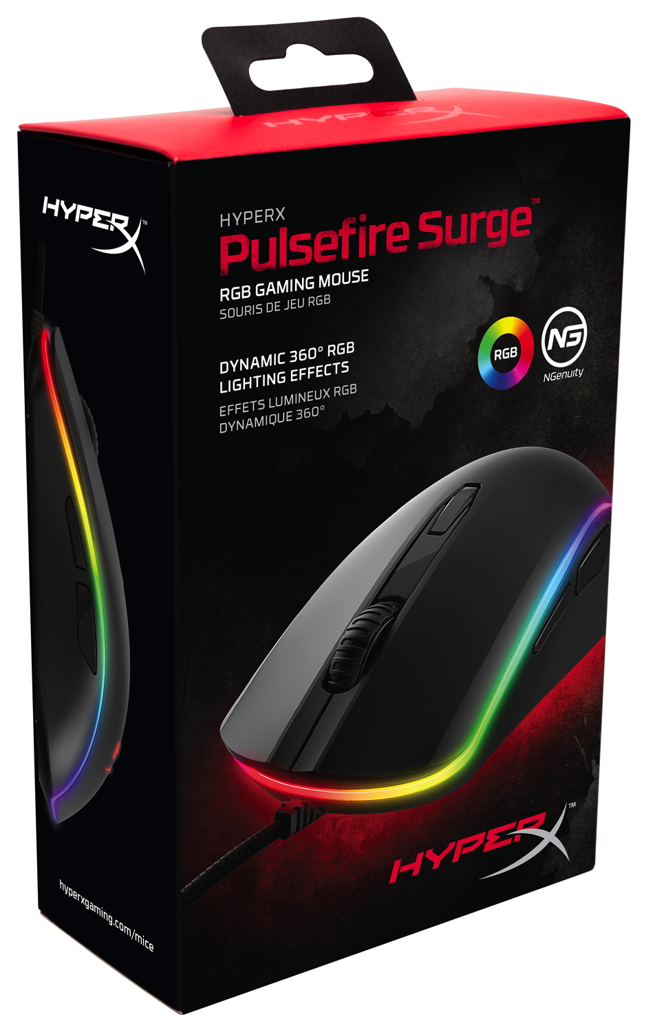 Mouse cu fir HyperX Pulsefire Surge (HX-MC002B) Negru / Optic / Negru photo 3