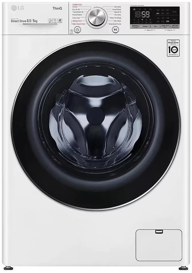 Стиральная машина с сушкой LG F2DV5S8S2E 8.5 кг /1200 об/мин /E /Белый photo 1