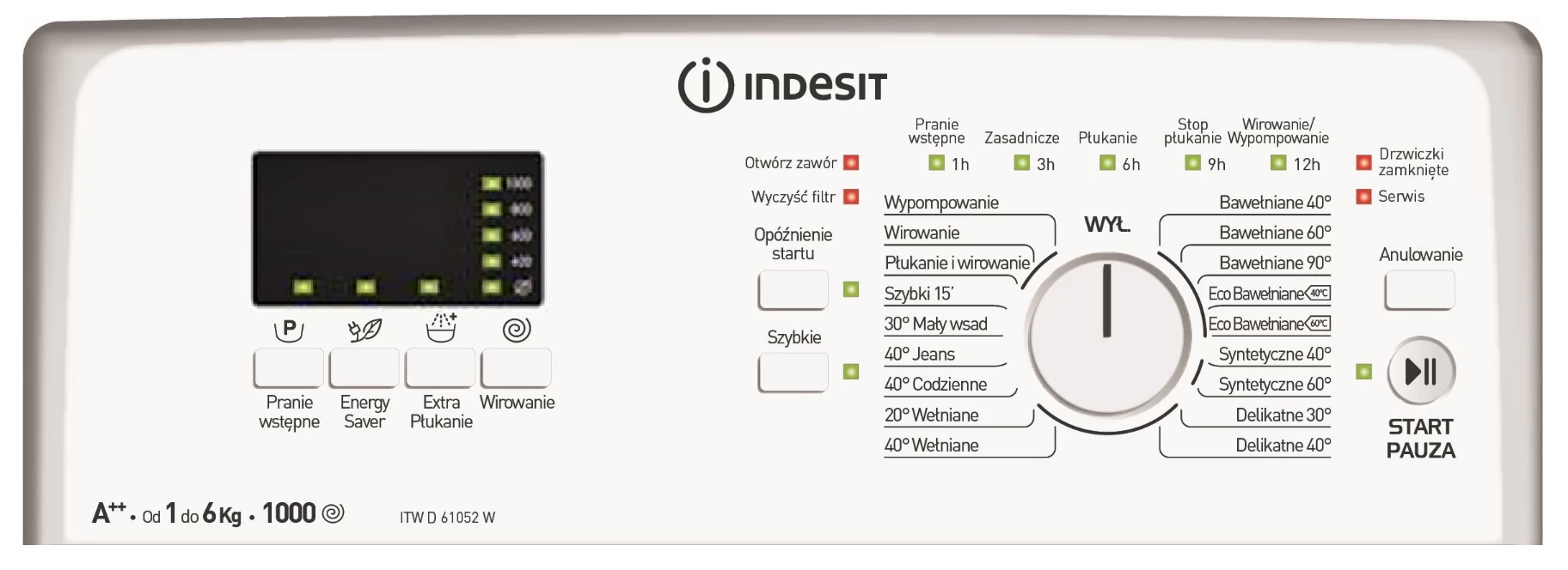 Masina de spalat Indesit ITWD61052W 6 kg / 1000 rot/min / A++ / Alb photo 2