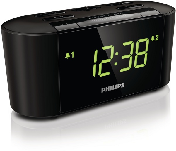 Радио.Часы.Док-станция Philips AJ7030D/12 Цифровой / Серебристый с чёрным / Стерео photo 1