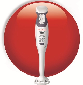 Blender Moulinex DD724130, 700 W, 2 trepte viteza, Alb cu rosu photo 1