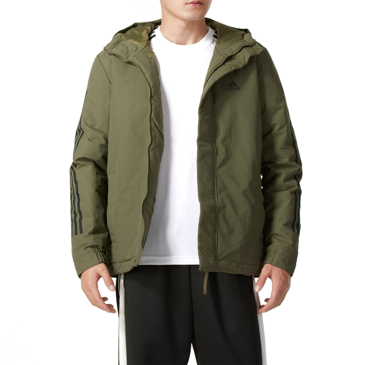 Geacă pt Barbati Adidas 3S HOODED JKT S Verde photo 2
