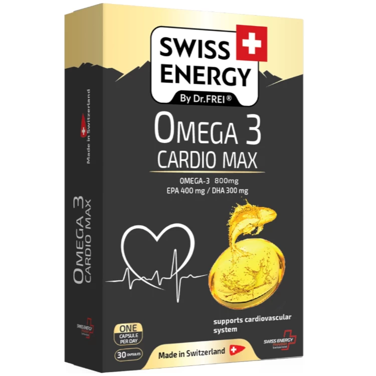Vitamine Swiss Energy Swiss Energy Omega-3 CARDIO MAX blister 30 capsules photo 1