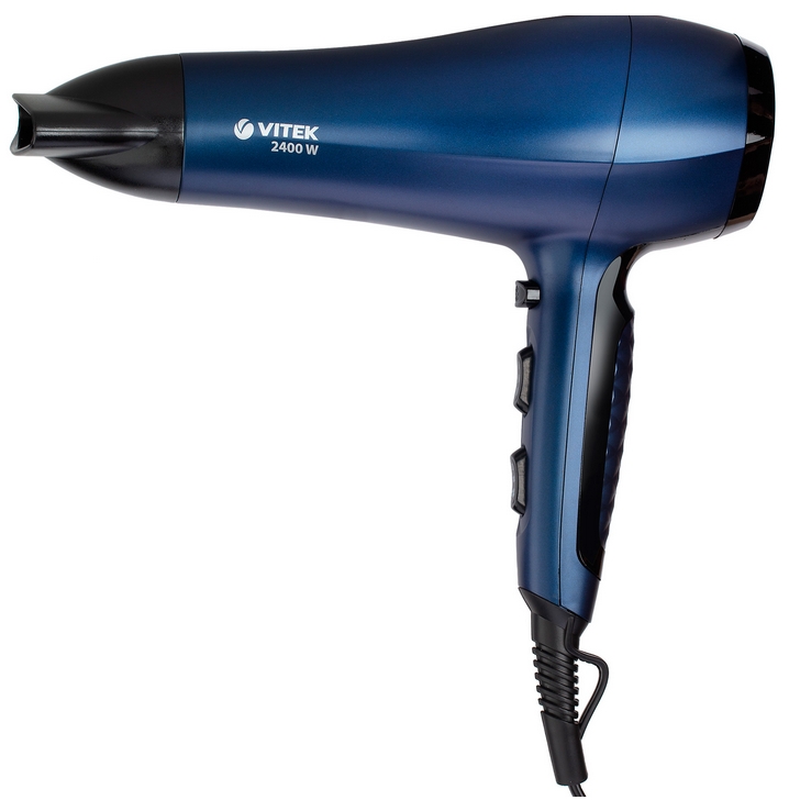 Uscator de par Vitek VT-2530 2400W Negru/albastru photo 1 Uscator de par Vitek VT-2530 2400W Negru/albastru photo 1