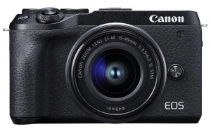 Mirrorless Camera CANON EOS M6 II 15-45 IS STM Black + electronic viewfinder EVF-DC2 (3611C053) 