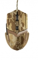 Trust Gaming GXT 101D GAV Mouse - Camo Brown, 600 - 4800 dpi, 6 button, Ergonomic &amp; comfortable design, 1,8 m USB 