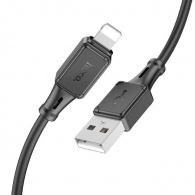 Кабель USB на  Lightning HOCO “X101 Assistant” / 1m / Silicone / up to 2.4A / Black 