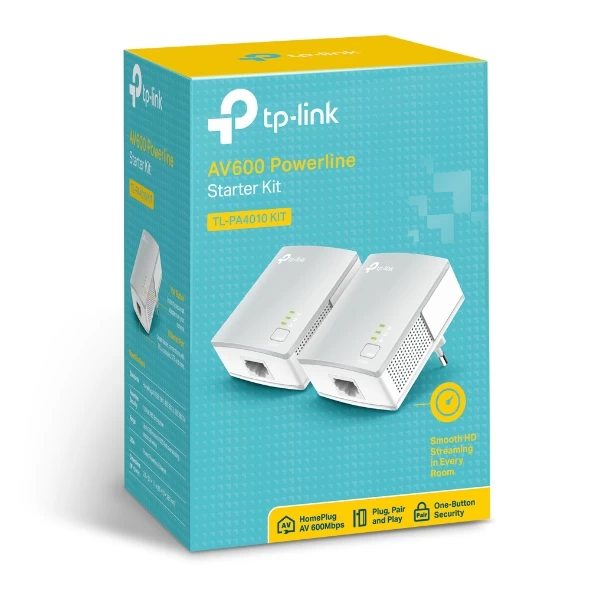 TP-LINK  TL-PA4010 Kit, AV500 Powerline Adapter Starter Kit, Compact Size, 500Mbps Powerline Datarate, 1 Lan Port, Power Socket, HomePlug AV, Green Powerline,  Plug and Play, Pair Button, Range 300 meters in house photo 4