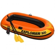 Надувная лодка с веслами и насосом INTEX EXPLORER 300 