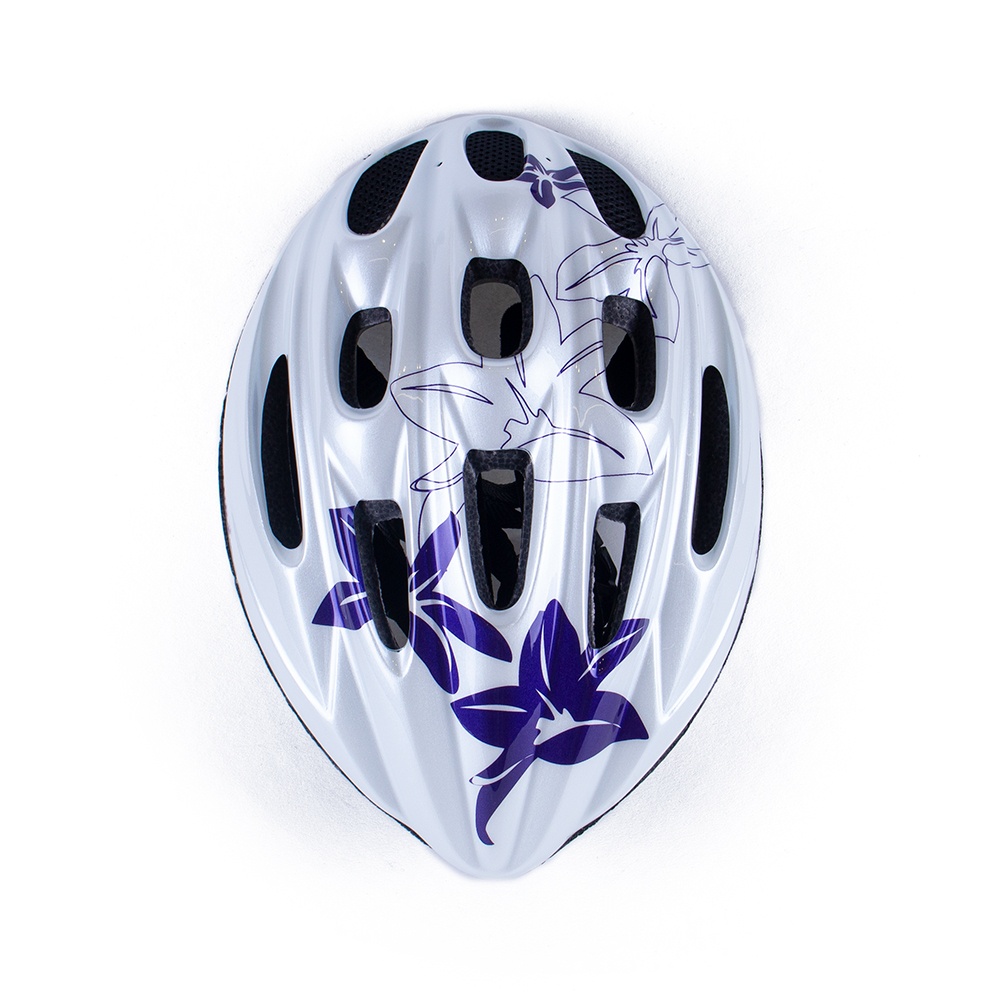 Casca de bicicleta VENTURA Flower 11 Alb-violet 731032 photo 2