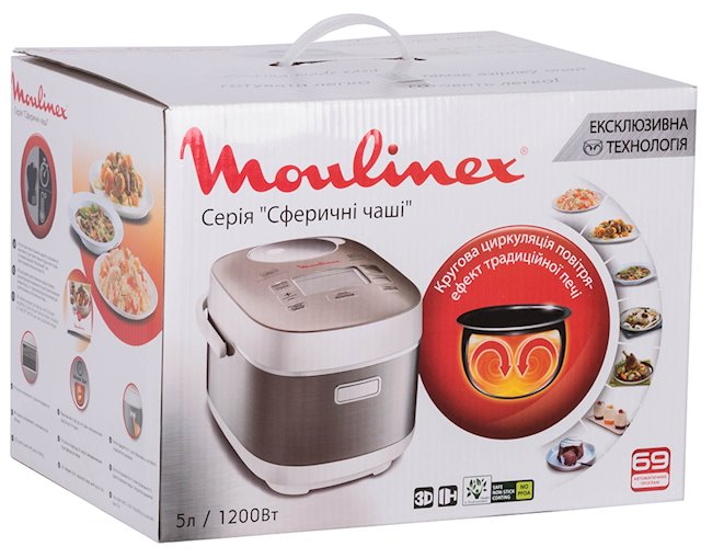 Мультиварка Moulinex MK805E32 /5 л и более / 1200 / 69авто-программ / Серебристый photo 8