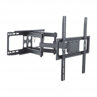 TV-Wall Mount for 23-60” - PureMounts ”FM41-400”, Tilted, up to 50kg, Tilt:+10°/- 20°, swivel:  180°,  level: +/- 3°,  62-475 mm  wall distance, max.VESA 400x400, Steel black thumbnav 1
