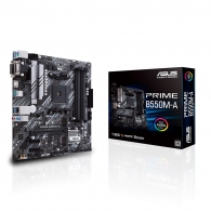 ASUS PRIME B550M-A, Socket AM4, AMD B550, Dual 4xDDR4-4600, APU AMD graphics, VGA, DVI, HDMI, 1xPCIeX16 4.0, 4xSATA3, RAID, 2xM.2 4.0 slot, 2xPCIeX1, ALC887 HDA, 1xGbE LAN, 2xUSB3.2 Gen 2, 6xUSB3.2, Aura Sync RGB, 5X III, mATX thumbnav 4