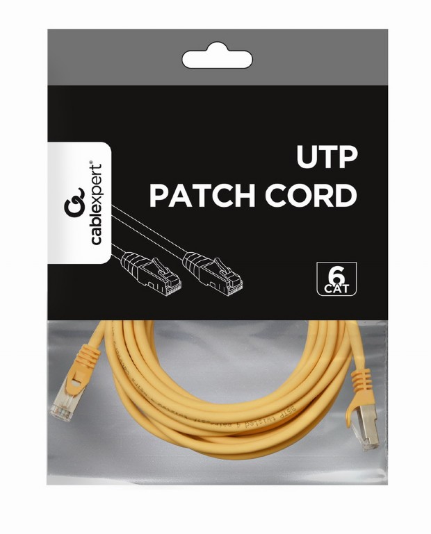 UTP Cat6 Patch cord, 3 m, Yellow photo 2