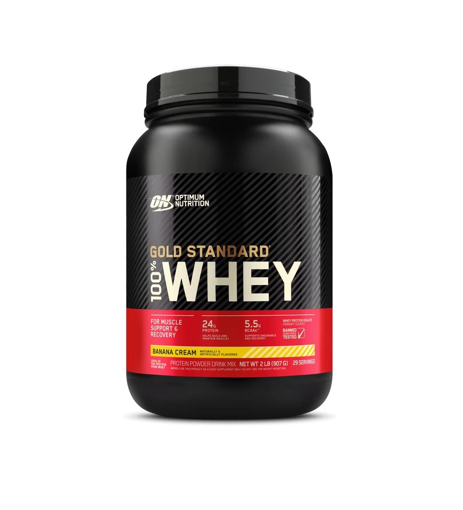 Сывороточный протеин Optimum Nutrition ON 100% WHEY GOLD BANANA CREAM 2LB/907 г photo 2