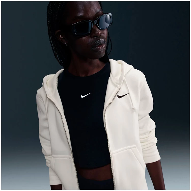 Jacheta Nike W NSW PHNX FLC STD FZ HDY XL Bej Femei photo 4