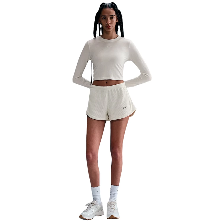 Шорты Nike W NSW NK CHLL WFL MR 3 SHORT L Бежевый Женский photo 4