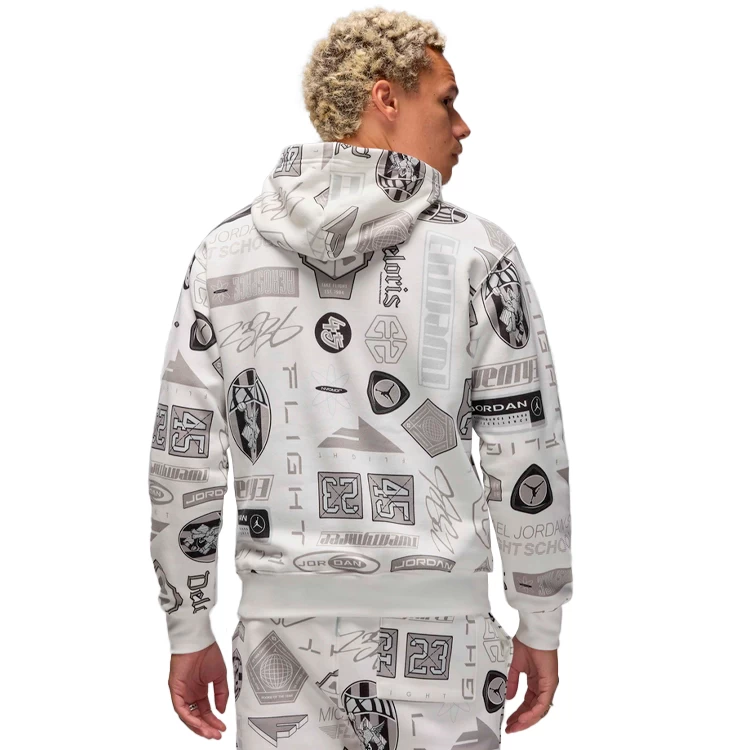 Мужская Толстовка Nike M J ESS AOP FLC PO XS Белый photo 4