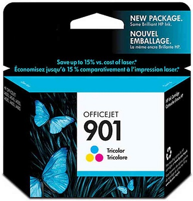 HP 901 (CC656AE) Ink Tri-Color Cartridge for HP Officejet J4580, HP Officejet J4660, HP Officejet J4680, 360 p. photo 1