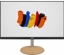 23.8" ACER IPS LED ConceptD CP1241YV ZeroFrame Black/Silver/Wood (2ms, 2M:1, 250cd, 1920x1080, 178°/178°, Refresh Rate 165Hz, DCI-P3 95%, DELTA E<2, HDR, 2 x HDMI, DisplayPort, AMD FreeSync, Speakers 2 x 2W, Height Adjustment, Audio Line-out, VESA) 