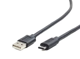 Cable USB2.0/Type-C - 1.8m - Cablexpert CCP-USB2-AMCM-6, 1.8 m, USB 2.0 A-plug to type-C plug, Black 