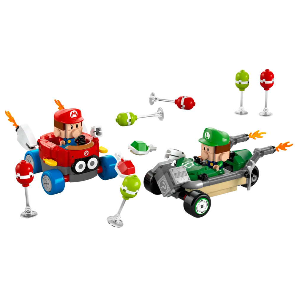 Constructor Lego Super Mario Mario Kart™ – Baby Mario vs. Baby Luigi 72034 de la 8+ ani photo 4