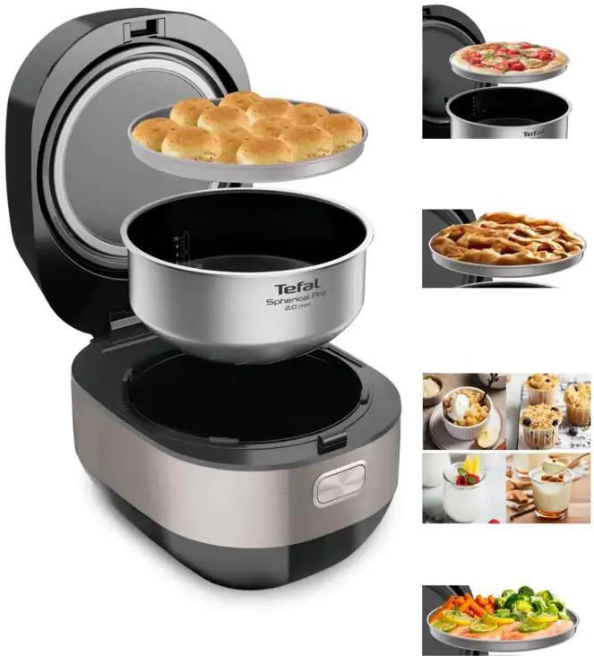 Мультиварка Tefal RK908A34 /5 л и более / 1500 / 19авто-программ / Черный с нержавеющей сталью photo 4