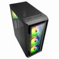 Корпус Sharkoon TK4 RGB / w/oPSU / Side panel / 4x120mm A-RGB LED / ATX / Black thumbnav 3