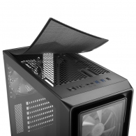 Корпус Sharkoon TK4 RGB / w/oPSU / Side panel / 4x120mm A-RGB LED / ATX / Black thumbnav 7