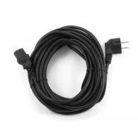 Power cord PC-186-VDE-5M, 5m, Schuko input and right angled C13 output, with VDE approval, Black thumbnav 2