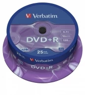 Verbatim DataLifePlus DVD+R AZO 4.7GB 16X MATT SILVER SURFAC - Spindle 25pcs. 