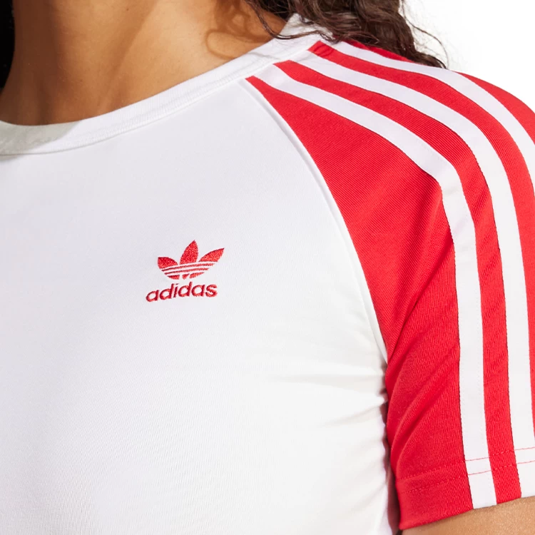 Tricou Adidas 3S SLIM TEE M Alb Femei photo 5