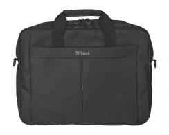 Trust NB bag 16” Primo Carry, large main compartment (385 x 315 mm) to fit most laptops with screens up to 16”, Zippered front compartment for charger, smartphone, wallet etc, Black 