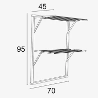 Сушилка на батарею для белья Arredamenti Italia Klaus Nero thumbnav 2