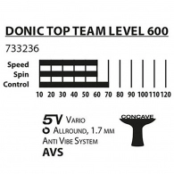 Ракетка для настольного тенниса Donic Top Team 600 thumbnav 3