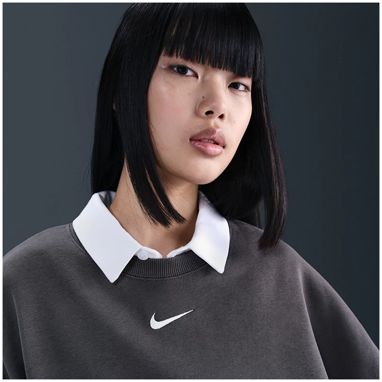 Толстовка Nike W NSW STYLE FLC CREW OOS L Серый Женский photo 4