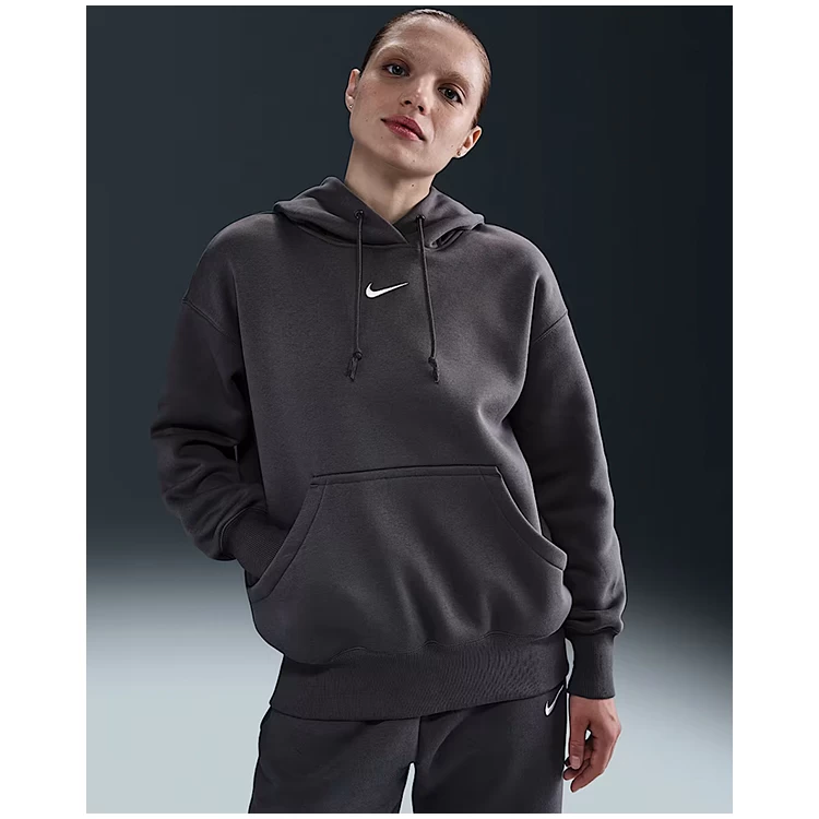 Jacheta Nike W NSW STYLE FLC PO HOODIE OS XL Gri Femei photo 5