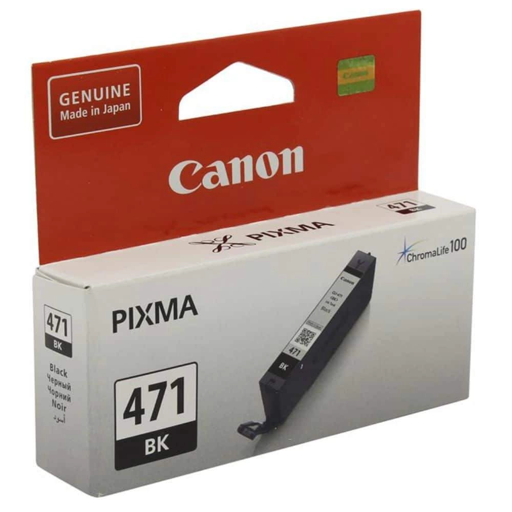Ink Cartridge Canon CLI-471 Bk, black, 7ml for MG5740,6840,7740 photo 1