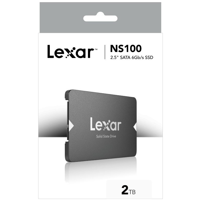 2.5" SSD 2.0TB  Lexar NS100, SATAIII, Sequential Reads: 550 MB/s, Sequential Writes: 520 MB/s, 7mm, TBW: 1000TB, Controller Marvell 88NV1120, Micron's 64-layer 3D NAND TLC photo 1